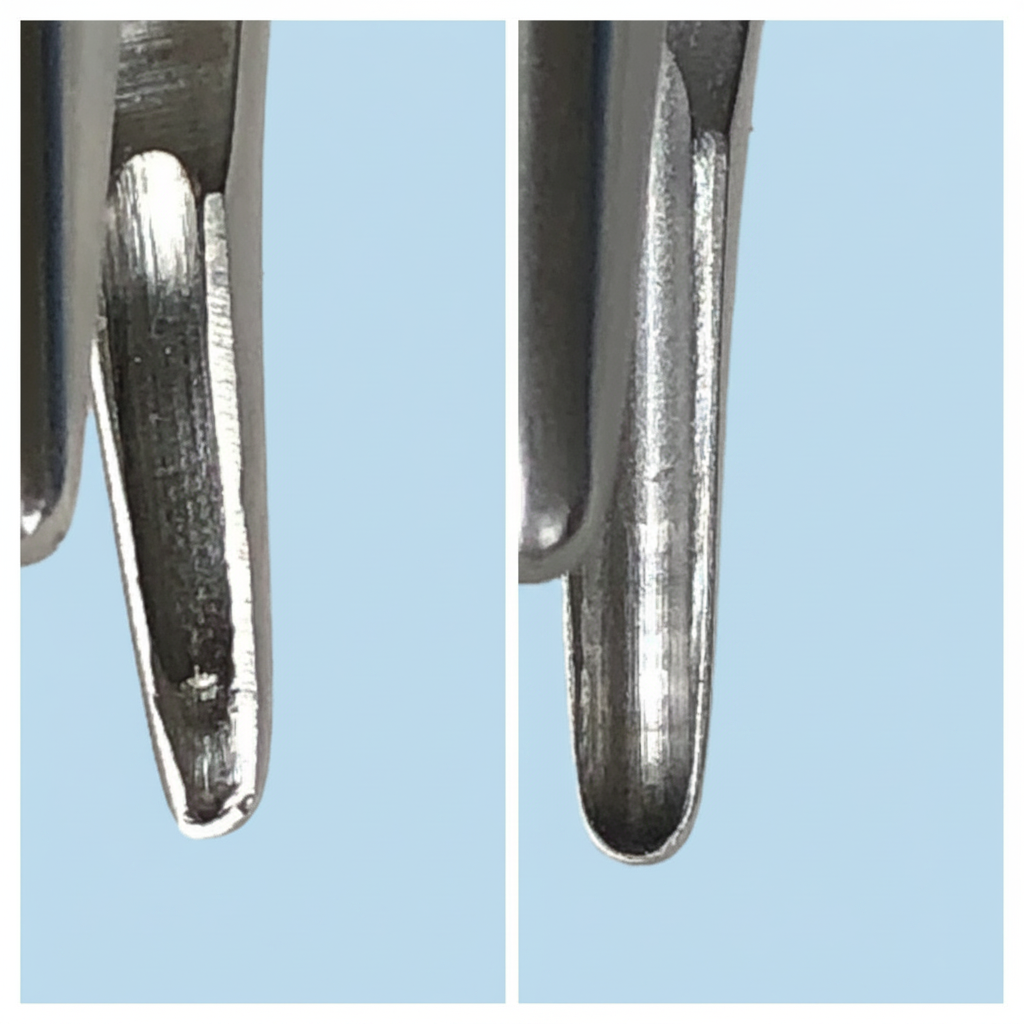 Rongeur instrument before and after repair